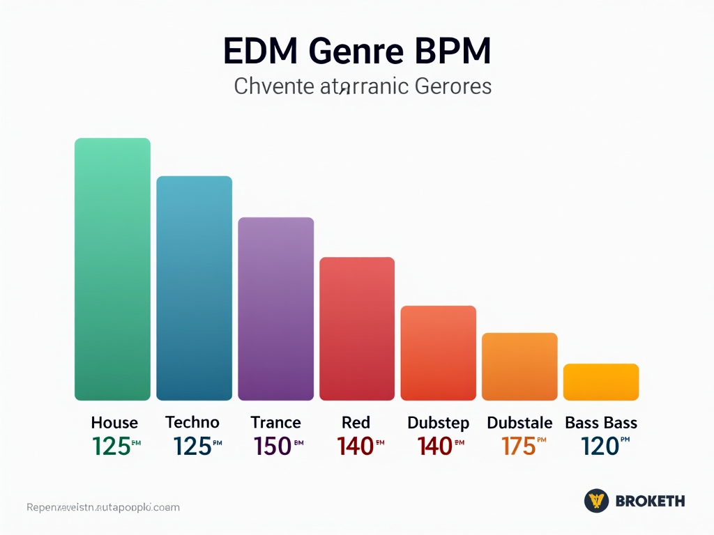 EDM 风格 BPM 对比图表