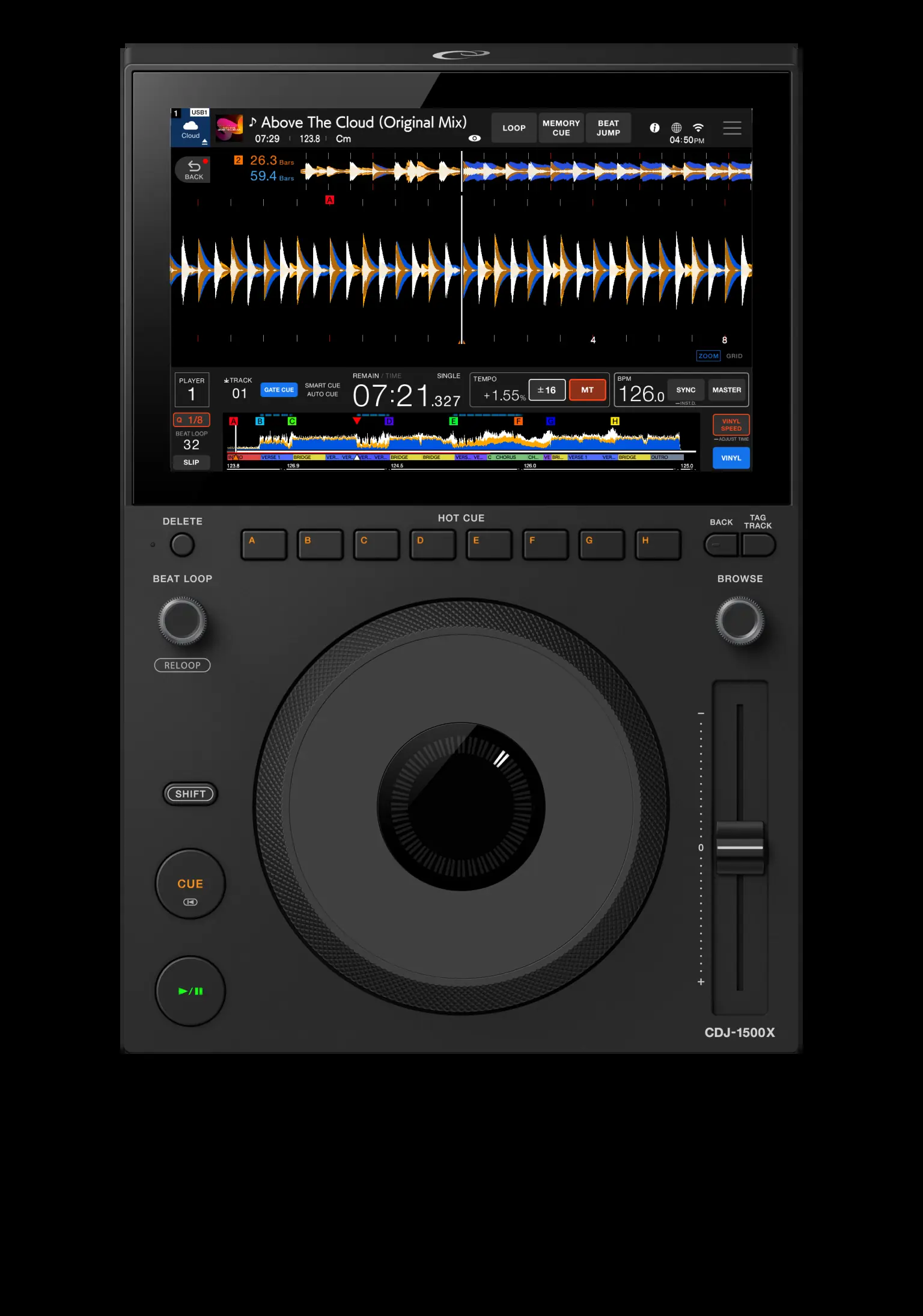 AlphaTheta CDJ-1500X 正面视角